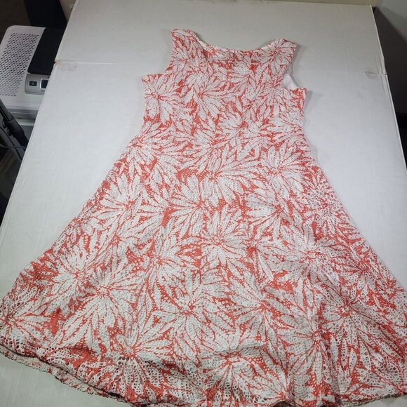 Perceptions New York Lightweight Summer Sleeveless Floral A-Line Dress Size 8 - Picture 7 of 7